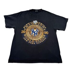 Vintage New York Yankees Shirt Mens Large MLB Baseball 2000 World Series Subway